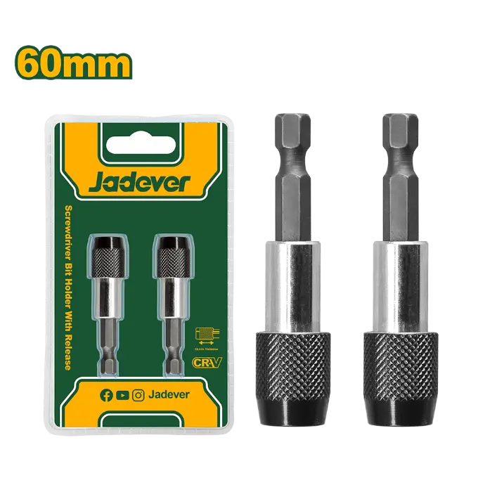 Portapuntas de destornillador con desbloqueo 60 mm 2 piezas [d]