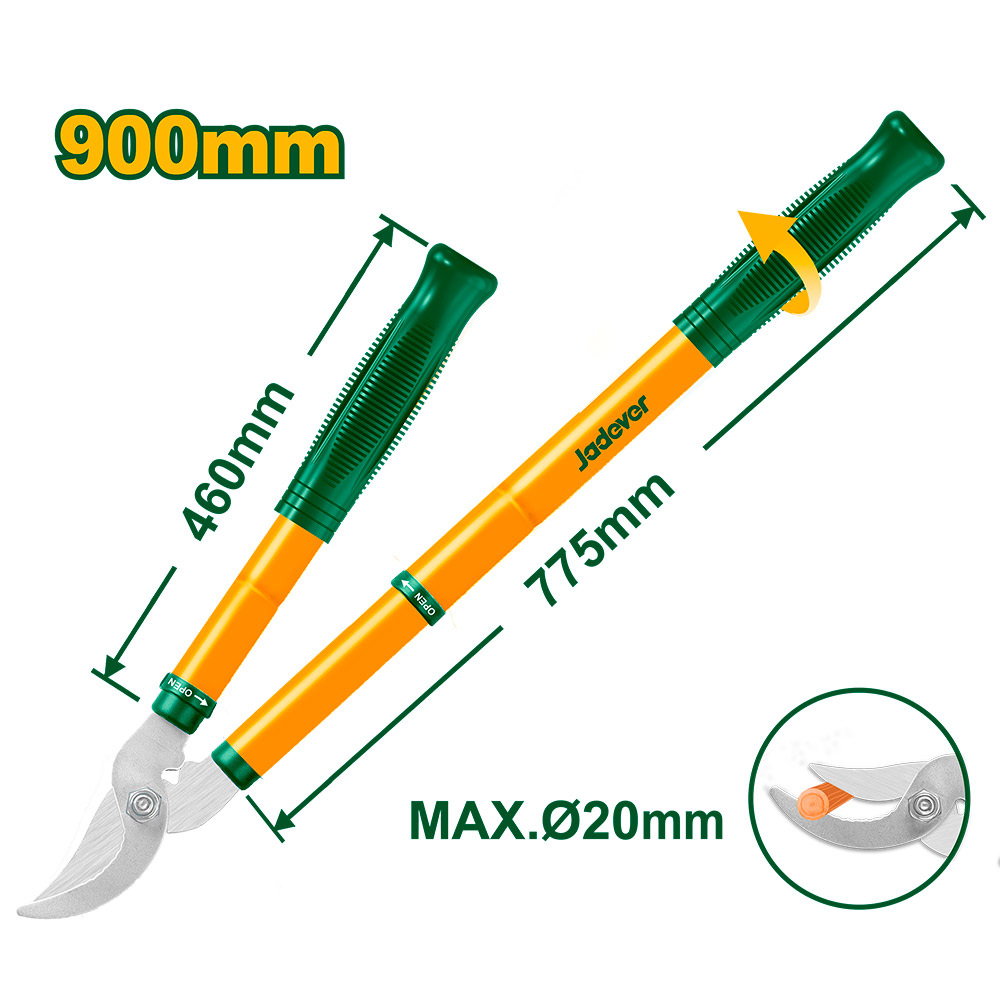 Tijera de poda Jadever telescópica 90cm [d]