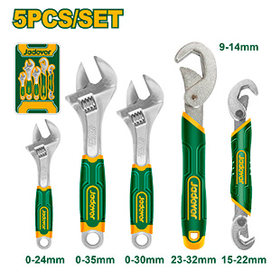 Set Llave Francesa y autoajustable x5 CRV Grip   [d]