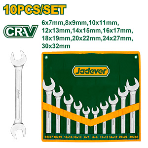 Set llaves x10 CRV Fijas Dobles 6-32[d]
