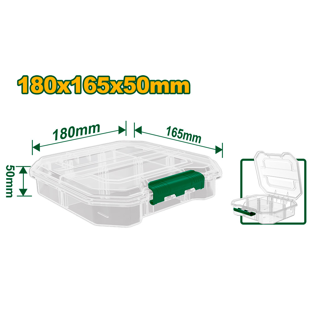 [JDTB8341] Organizador transparente horizontal Jadever 6 divisiones [d]