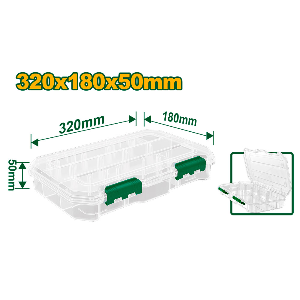 Organizador transparente horizontal Jadever 13 divisiones   [d]