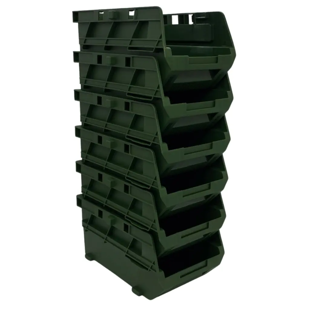 [JDTB8336] Set de gavetas apilables Jadever x6 verdes [d]