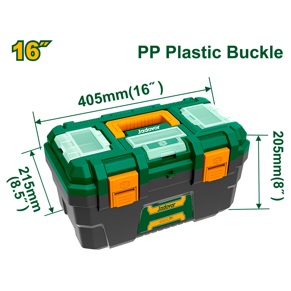 Caja de herramientas Jadever de plástico 405x215x205mm 16"