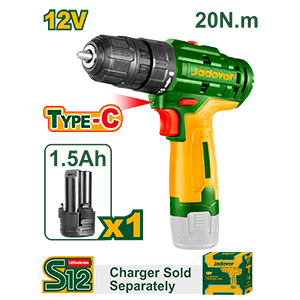 Set Taladro 12V + Bat 1.5A USB C 1500rpm  [d]