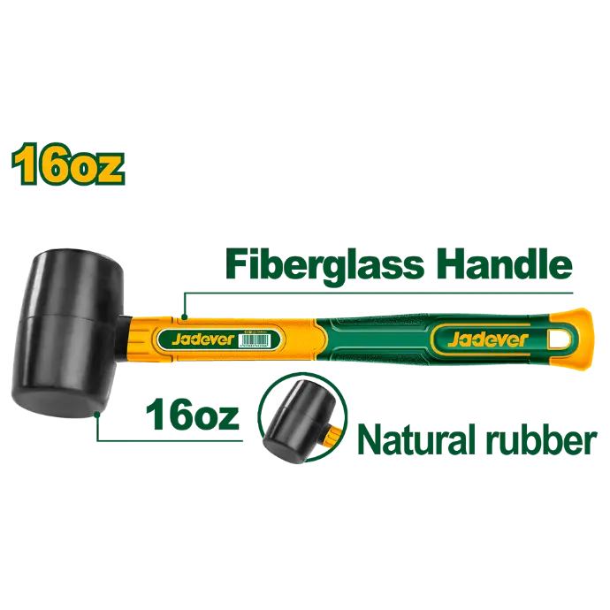 [JDHM7302] Martillo de goma Negro Jadever [d]