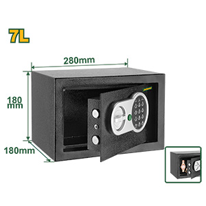 Caja fuerte electrónica 18x28x18 cm 7L 3/1,5mm[d]