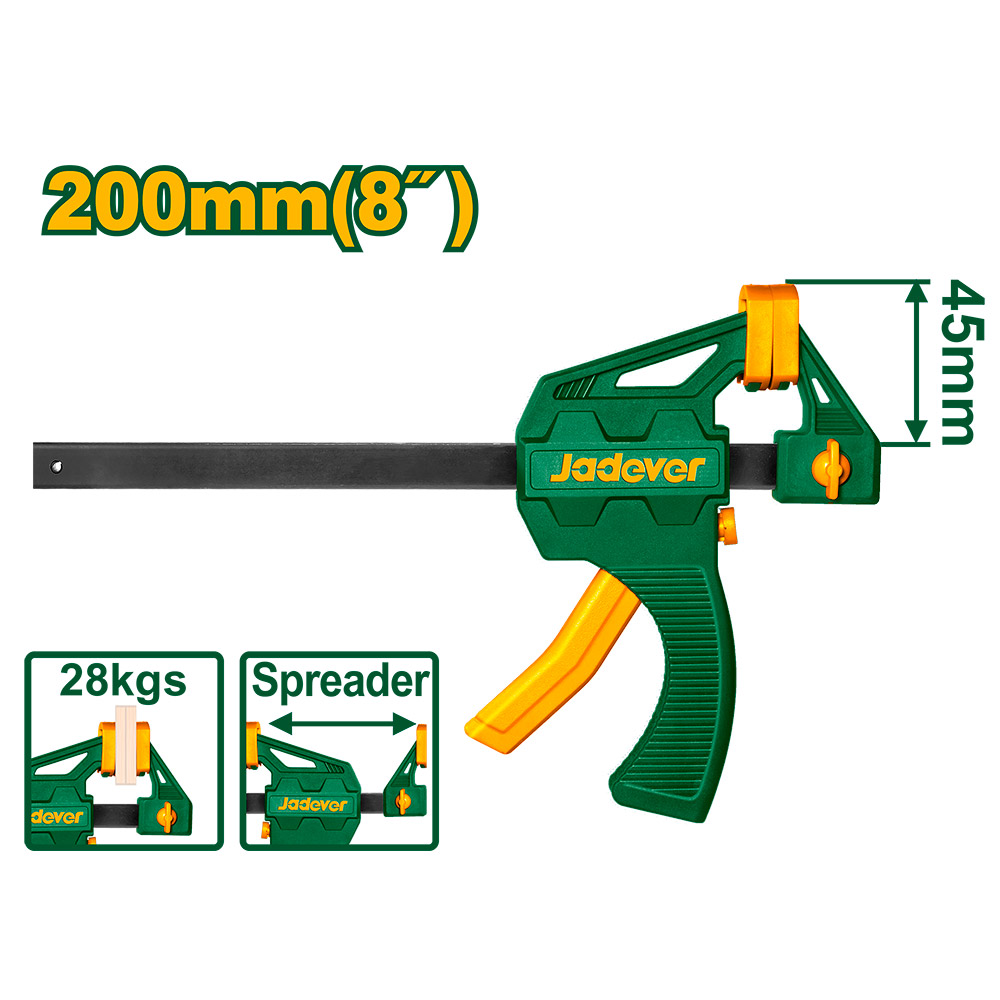 Prensa gatillo Jadever 200mm [d]