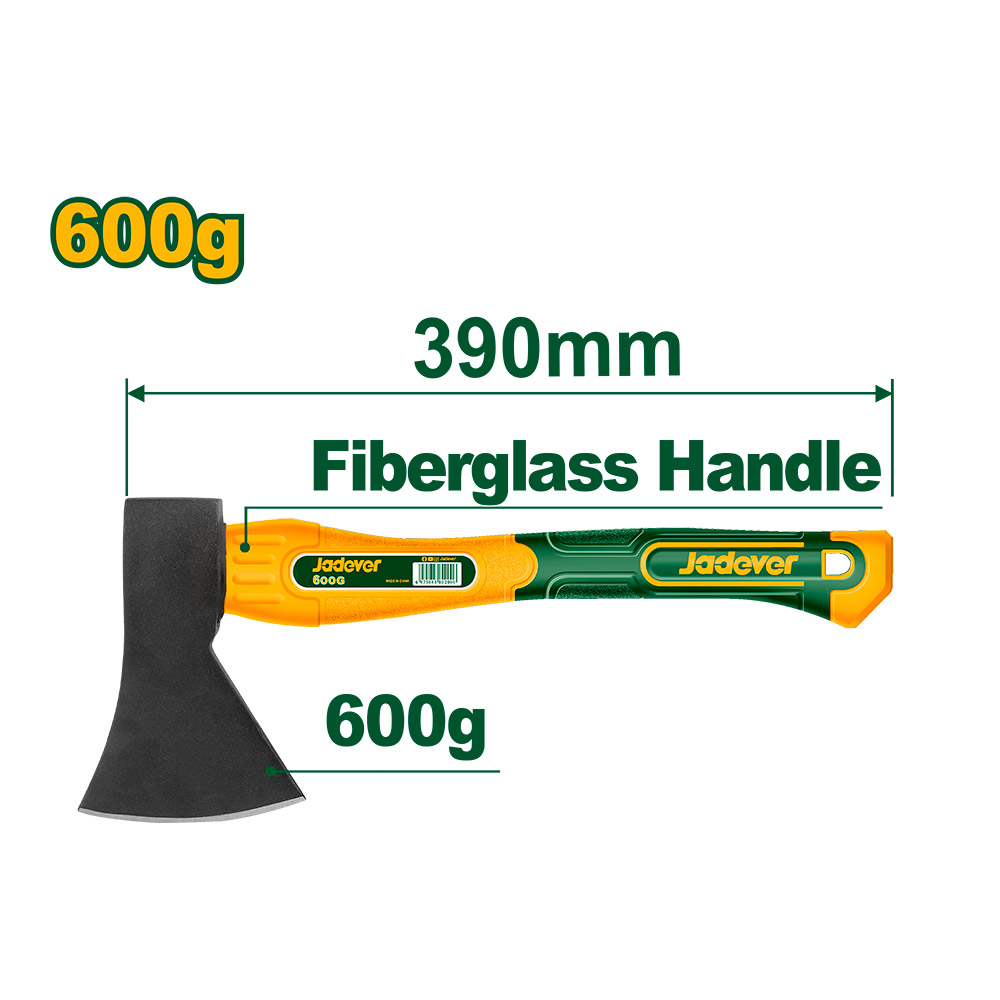 [JDHM6306] Hacha Jadever 39cm 0.6kg Mango de fibra [d]