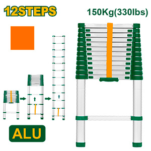 [JDLD5H12] Escalera Telescópica 12 Escalones 3.8m [d]