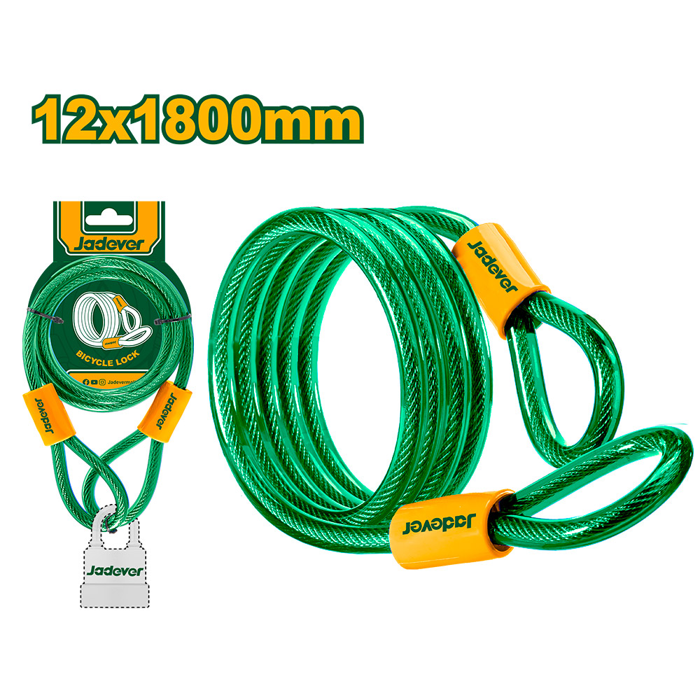 Eslinga para bicicleta doble bucle Jadever 180cm cable [d]