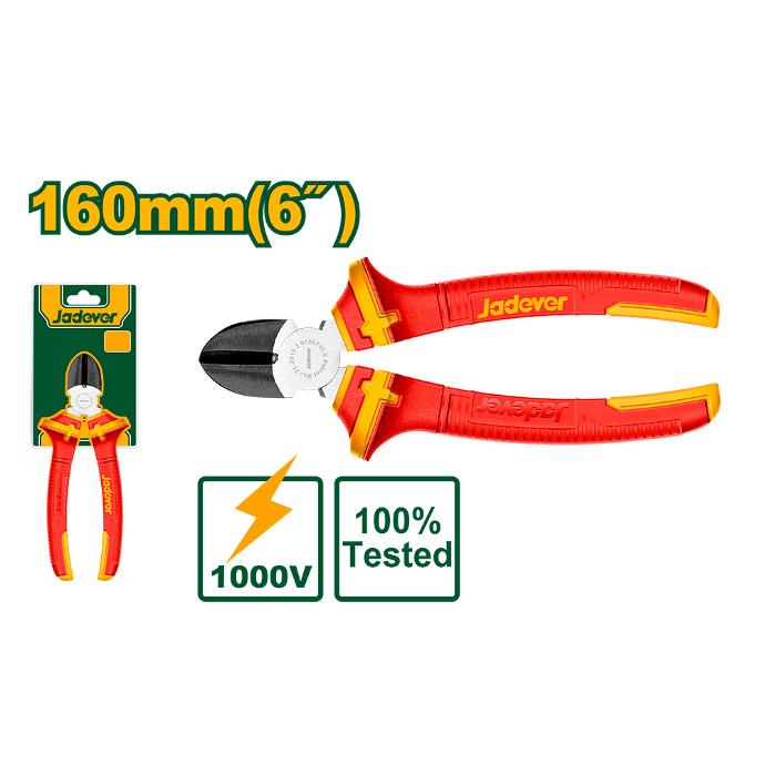 Alicate de corte diagonal aislado Jadever 160mm [d]