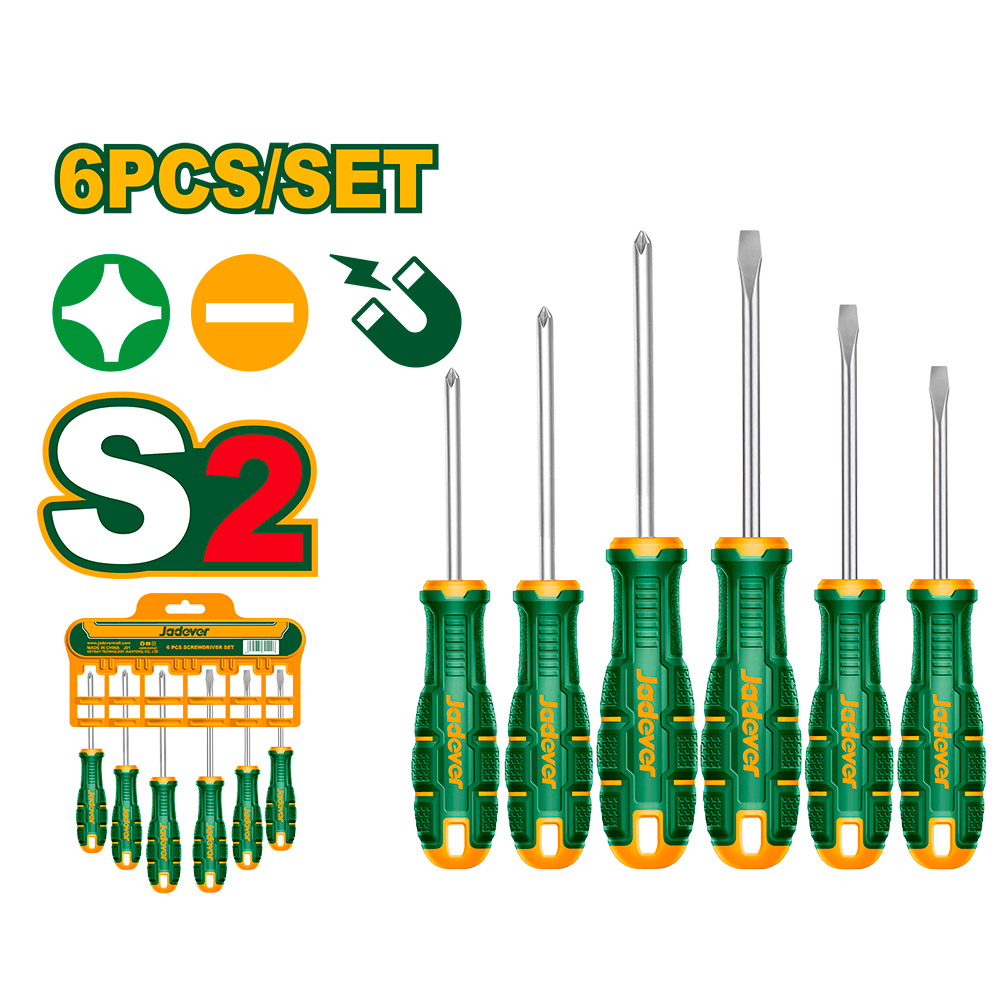 [JDSSA406] Set de destornilladores Jadever x6 S2 PH+SL [d]