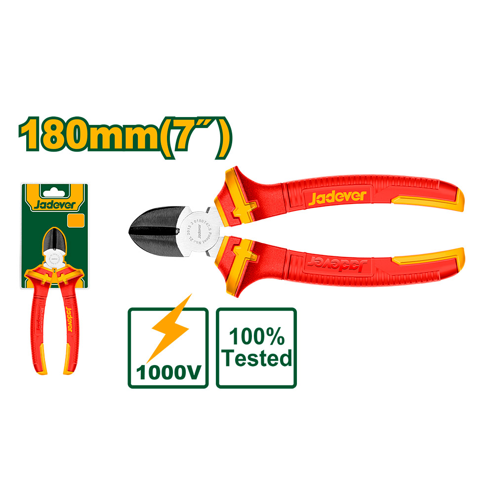 [JDPL3937] Alicate de corte aislado Jadever 180mm [d]