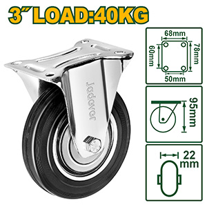 Rueda Rígida H95 Ø75 40kg[d]