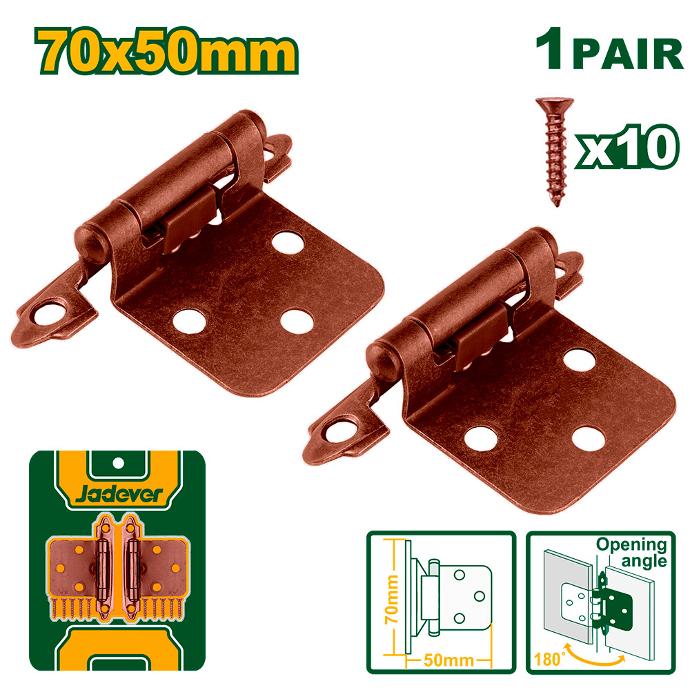 Bisagras 50x70 Jadever de cobre para gabinete x2 [d]