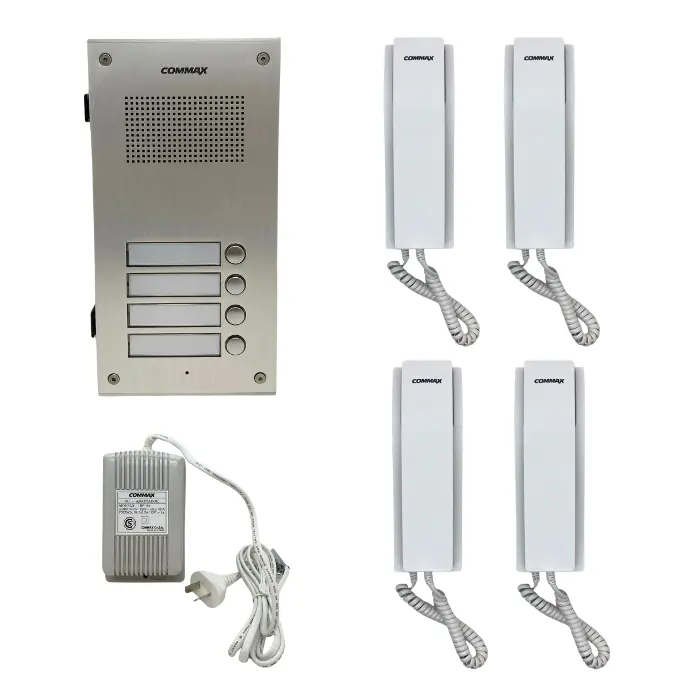 [KIT 4UM] Kit portero multifamiliar 4 botones Commax (4UM DR-4UM+4)