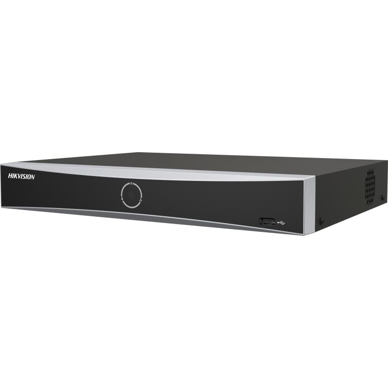 NVR PoE 4Ch Hikvision AcuSense 12MP HDMI 4K Reconocimiento Facial (DS-7604NXI-K1)