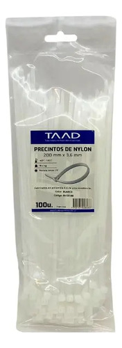 Precinto Taad blanco 3.6x200mm (PI-13100)