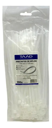 Precinto Taad blanco 4.8x200mm (PI-14000)  