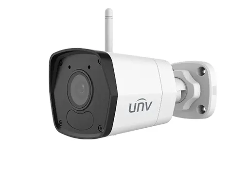 Camara IP WiFi bullet Uniview 2MP lente 2.8mm IR30m MicroSD Micrófono IP67 H265 (IPC2122LB-AF28WK-G)