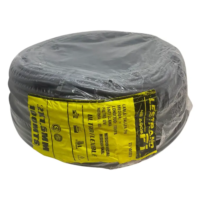 [LT.TA150xRollo] Cable Tipo Taller 2x1,50mm Lestrand normalizado (rollo 100m)