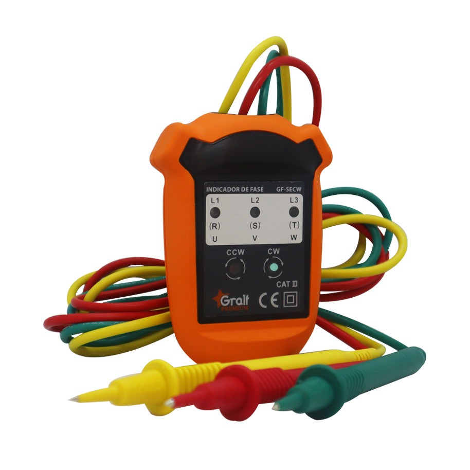 Indicador de fase digital 3 fases 180-480V AC (GF-SECW)