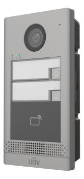 Frente Videoportero IP Uniview 2 Botones PoE IP65 IK08 Lector IC App (OEU-202S-HMK2)