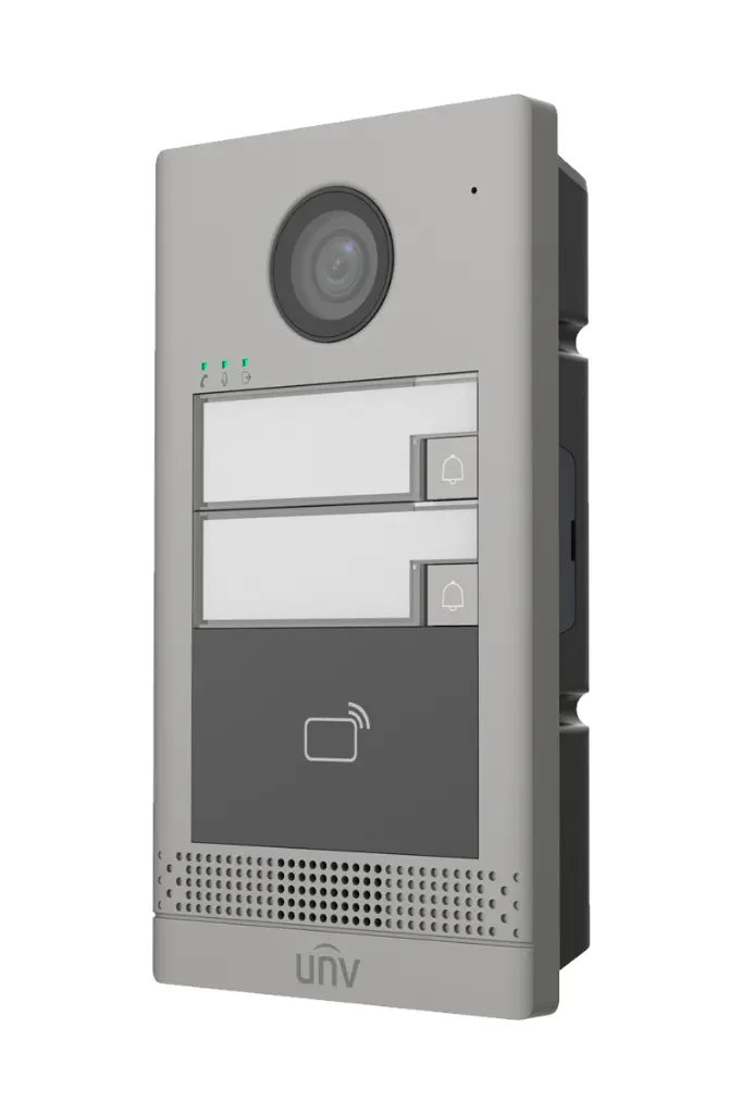 Videoportero IP 2 Botones Uniview PoE IP65 IK08 Lector IC (OEU-202S-HMK2)