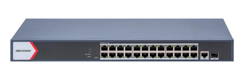 [DS-3E1526P-EI] Switch PoE 24+1 Puertos Hikvision Administrable 24 PoE Gigabit + 1 RJ45 + 1 SFP - Potencia 370W (DS-3E1526P-EI)
