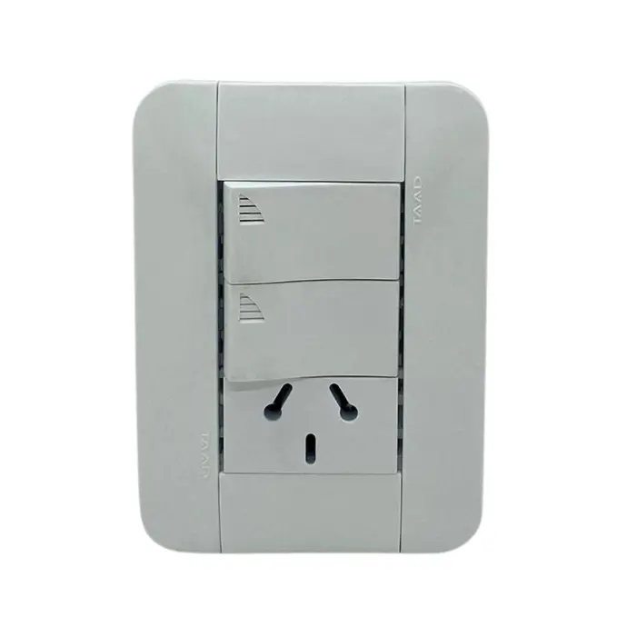 [441715] 2 interruptores y 1 toma Taad binorma 250V 10A blanco (SE-715)
