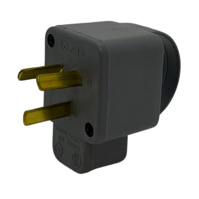 [D-8307] Ficha reforzada macho Taad 250V 10A gris (D-8307)