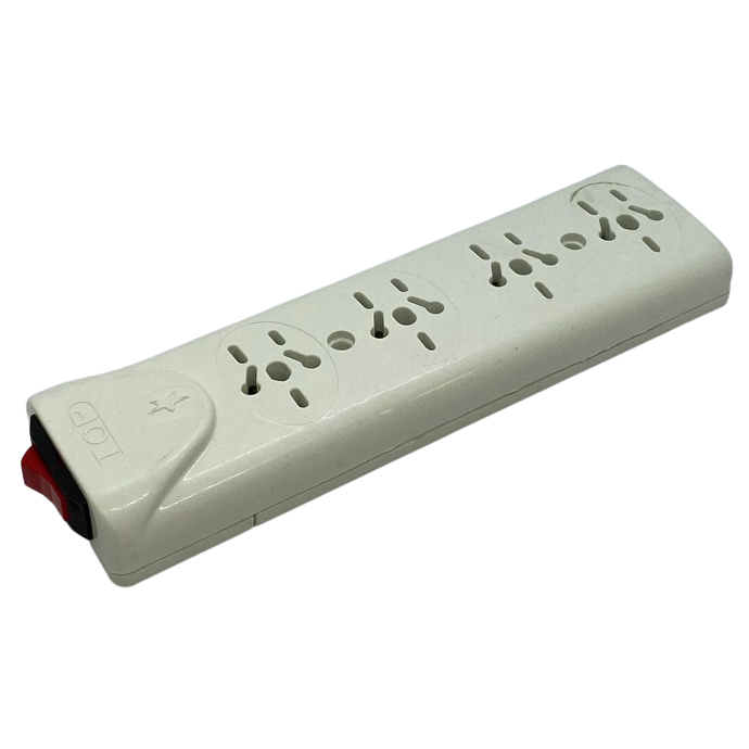[441156] Zapatilla Top 4 tomas con interruptor y bornera sin cable (J-1199)