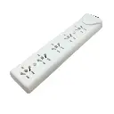 Zapatilla Top 5 tomas con interruptor y bornera sin cable (N-1199)