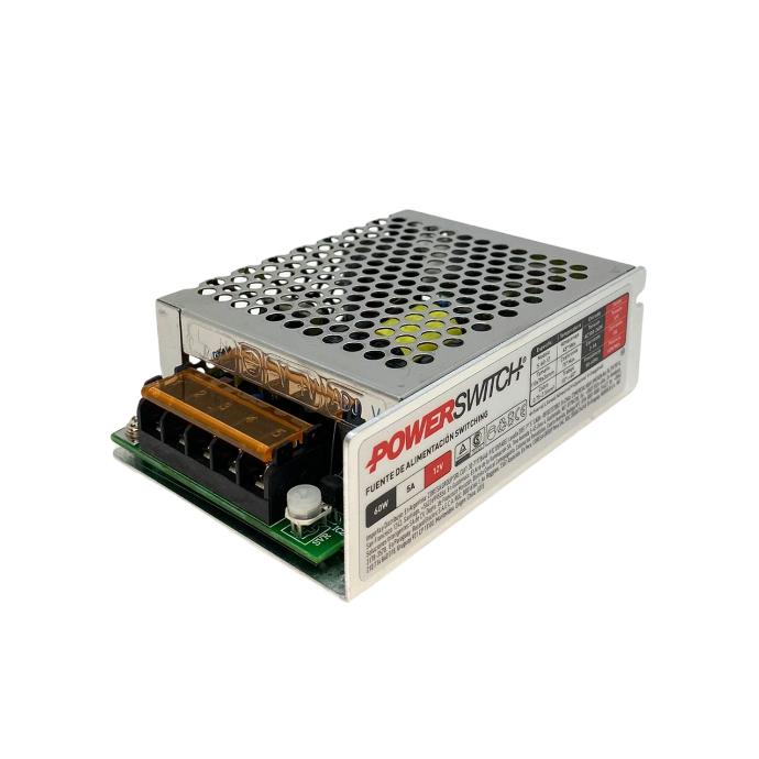 Fuente 12V 5A Powerswitch gabinete metalico IP20 (S-60W-12V)