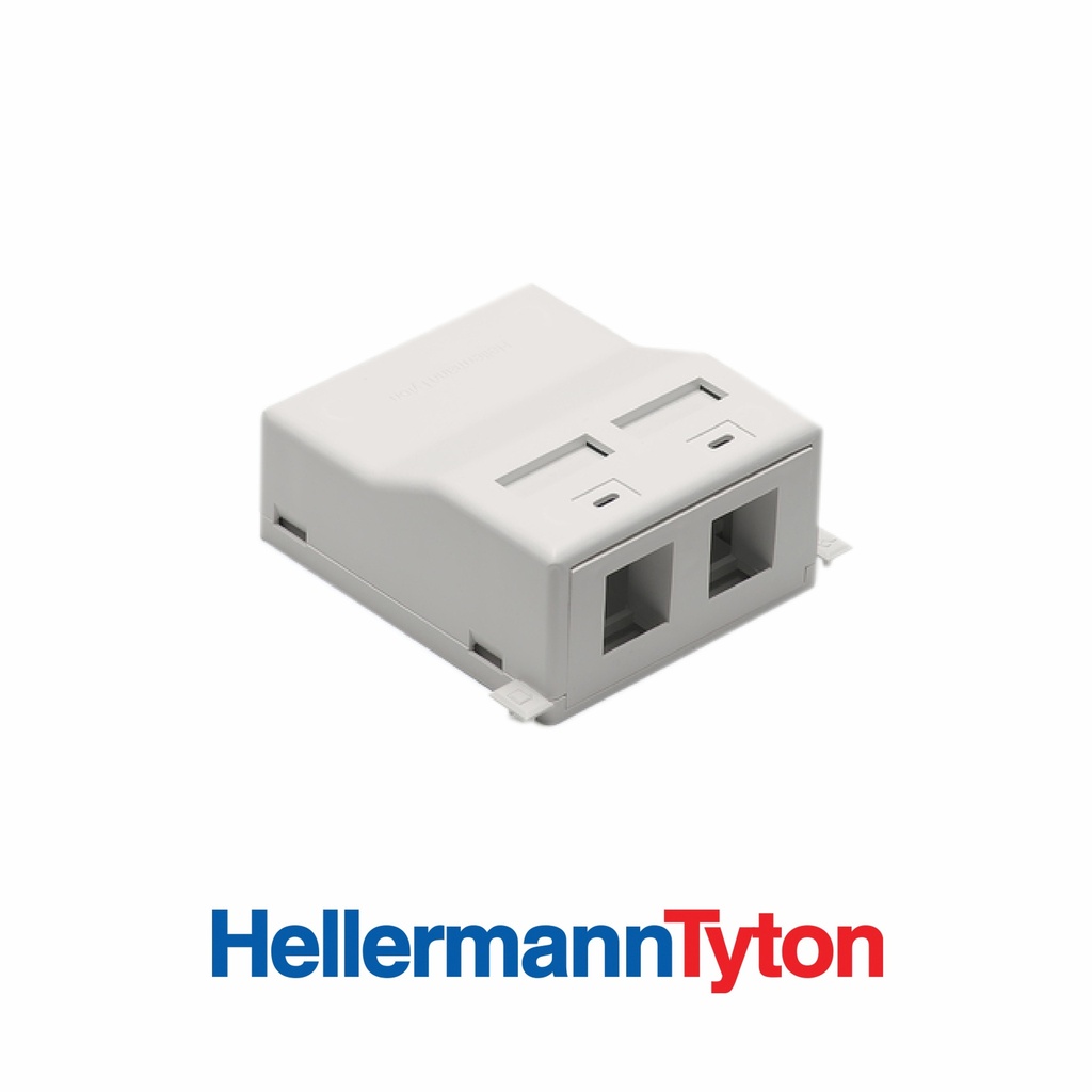 Roseta SMB 2 puertos RJ45 HellermannTyton