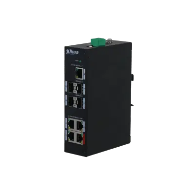 Switch PoE 4+5 Dahua 9P 4 PoE 90W + 4xSFP + 1 Largo Alcance (PFS3409-4GT-96 V2)