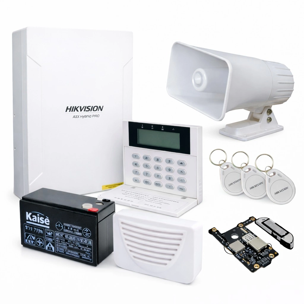 [DS-PHA48-EP-kit2] Kit AxhybridPro pha48+teclado+4g+bateria+sirena interior y exterior (DS-PHA48-EP-kit2)