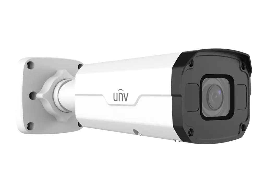 Camara IP bullet Uniview 4MP lente motorizado 2.7–13.5mm IR50m iA Rostro Conteo IP67 IK10 MicroSD PoE i/o Alarma y audio (IPC2324SB-DZK-I0)