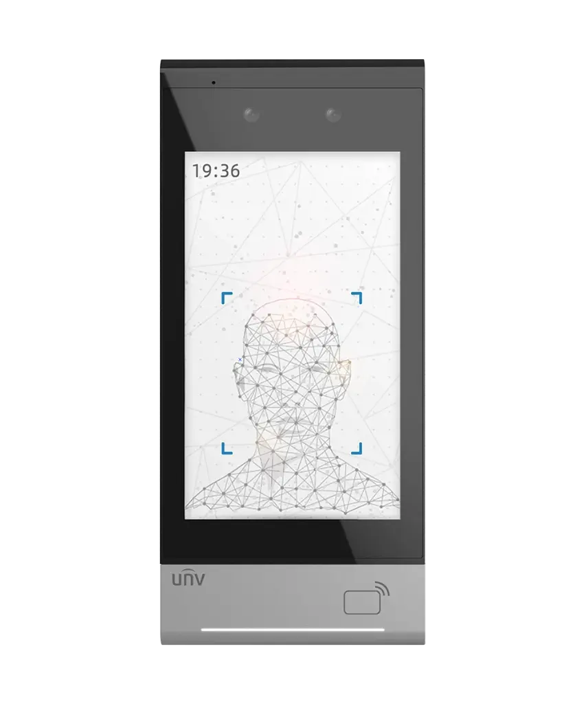 [OET-573B-HM-R] Terminal de Reconocimiento Facial Uniview 7'' IP65 con Doble Cámara y Control de Acceso 20.000 rostros (OET-573B-HM-R)