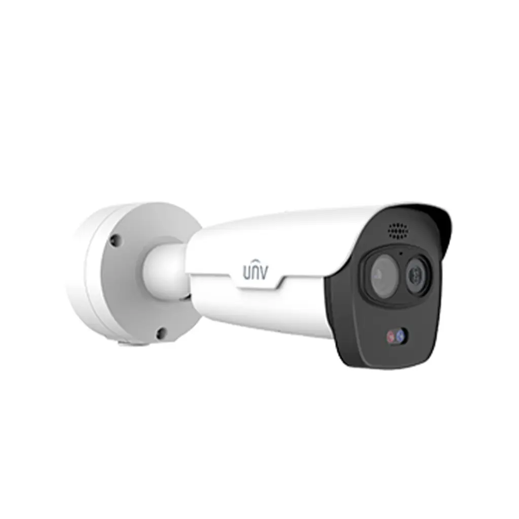 Camara IP Termica Dual Uniview 4MP 4mm/3,2mm IR50m MicroSD iA avanzada IP67 incendio humo intrusion(TIC2621SR-F3-4F4AC-VD) *Proyecto