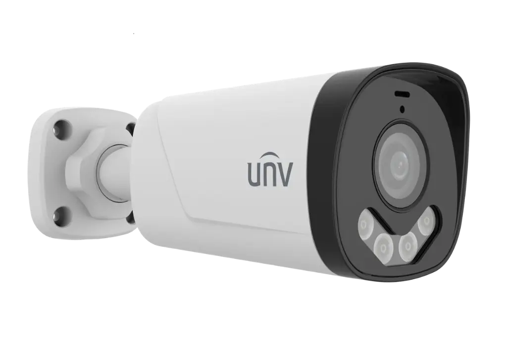 Camara analoga Uniview 5MP 2.8mm Full Color IR/Luz Blanca Dual Smart IP67 Microfono TVI/AHD/CVI/CVBS (UAC-B145-AF28LM-DL)