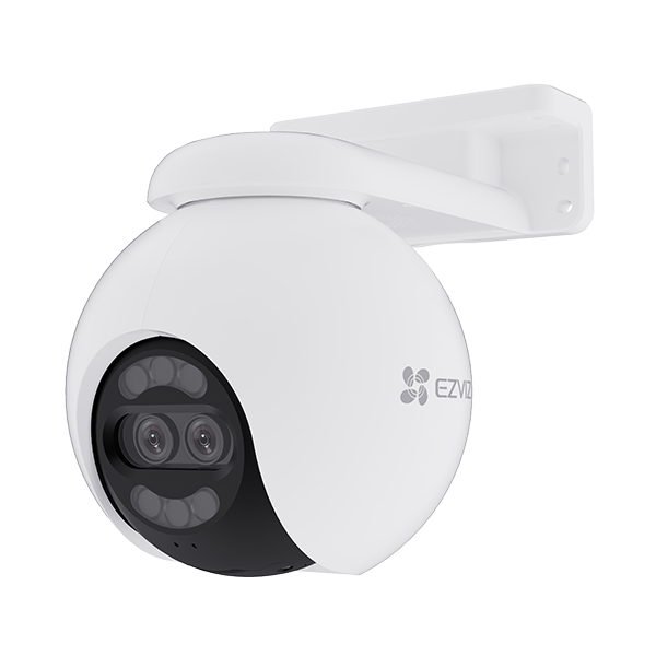 Camara IP PT WiFi Ezviz H80x Dual 4K ColorVu 4mm IA Zoom Auto Tracking Defensa Activa SD IP65 (CS-H80x-R100-8G82WKFL)