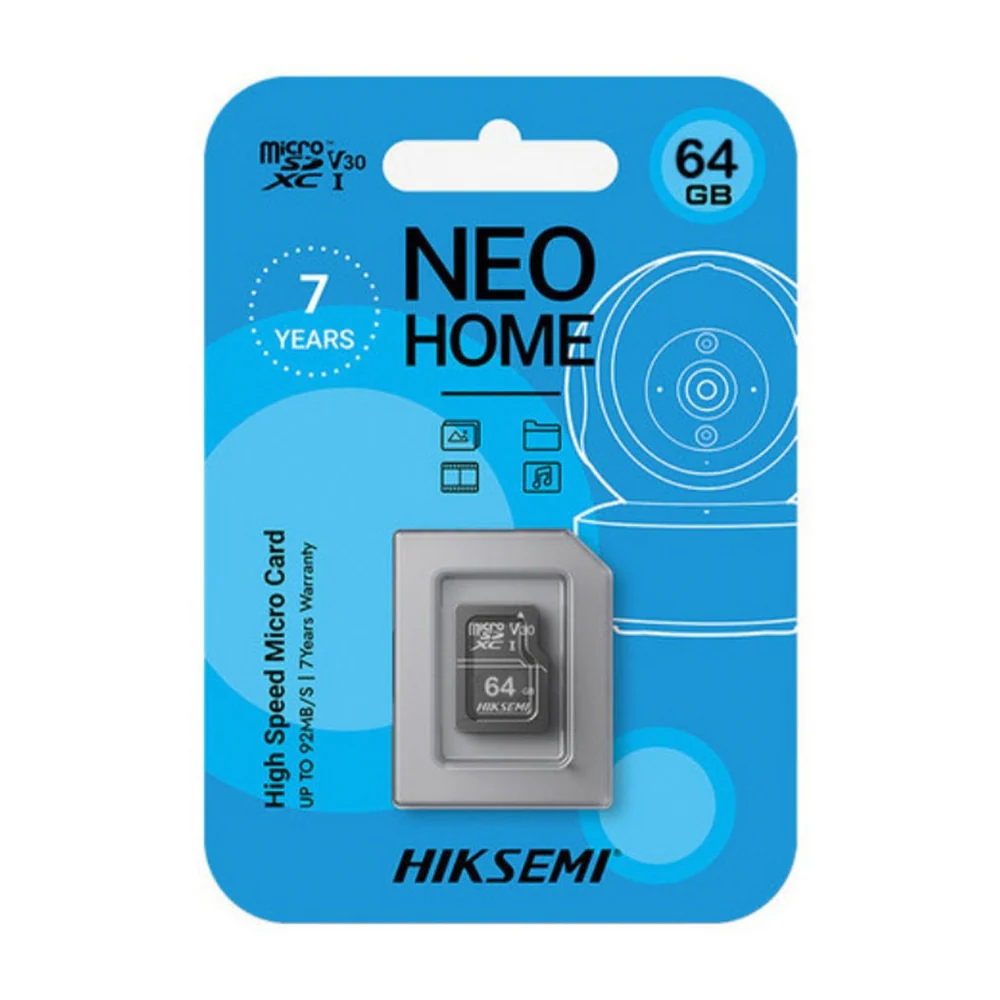 Tarjeta MicroSD 64gb Hiksemi/Hikvision (HS-TF-D1 64G) (venta solo con cámara)