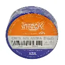 Cinta aisladora Inteck de PVC autoextinguible 5 metros azul