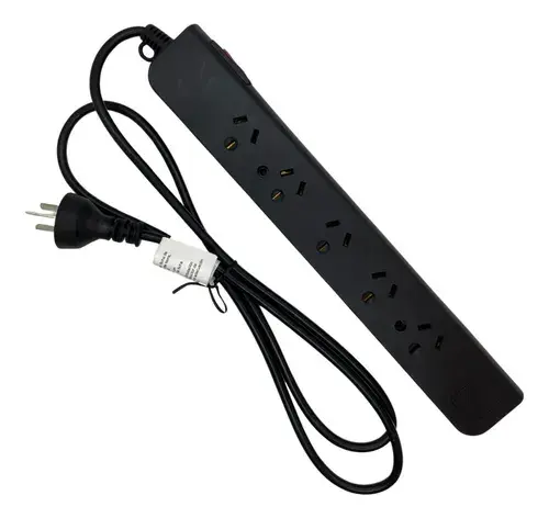 [PX5N-1.5] Zapatilla Inteck 5 tomas con cable y protector termico 1,5mts negra