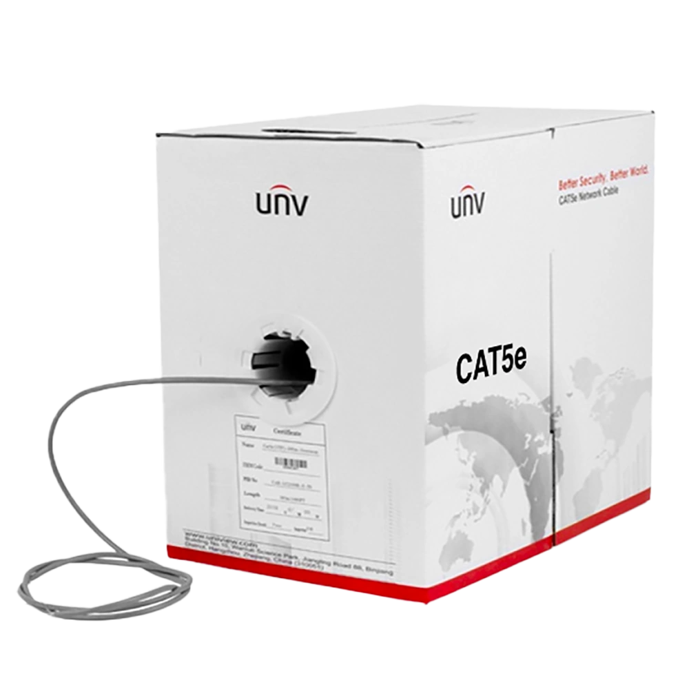 Cable UTP Cat 5e Gris interior 100% COBRE - 25AWG- ISO/IEC 11801 - TIA/EIA 568. Caja 305m  (CAB-LC2100B-E-IN)