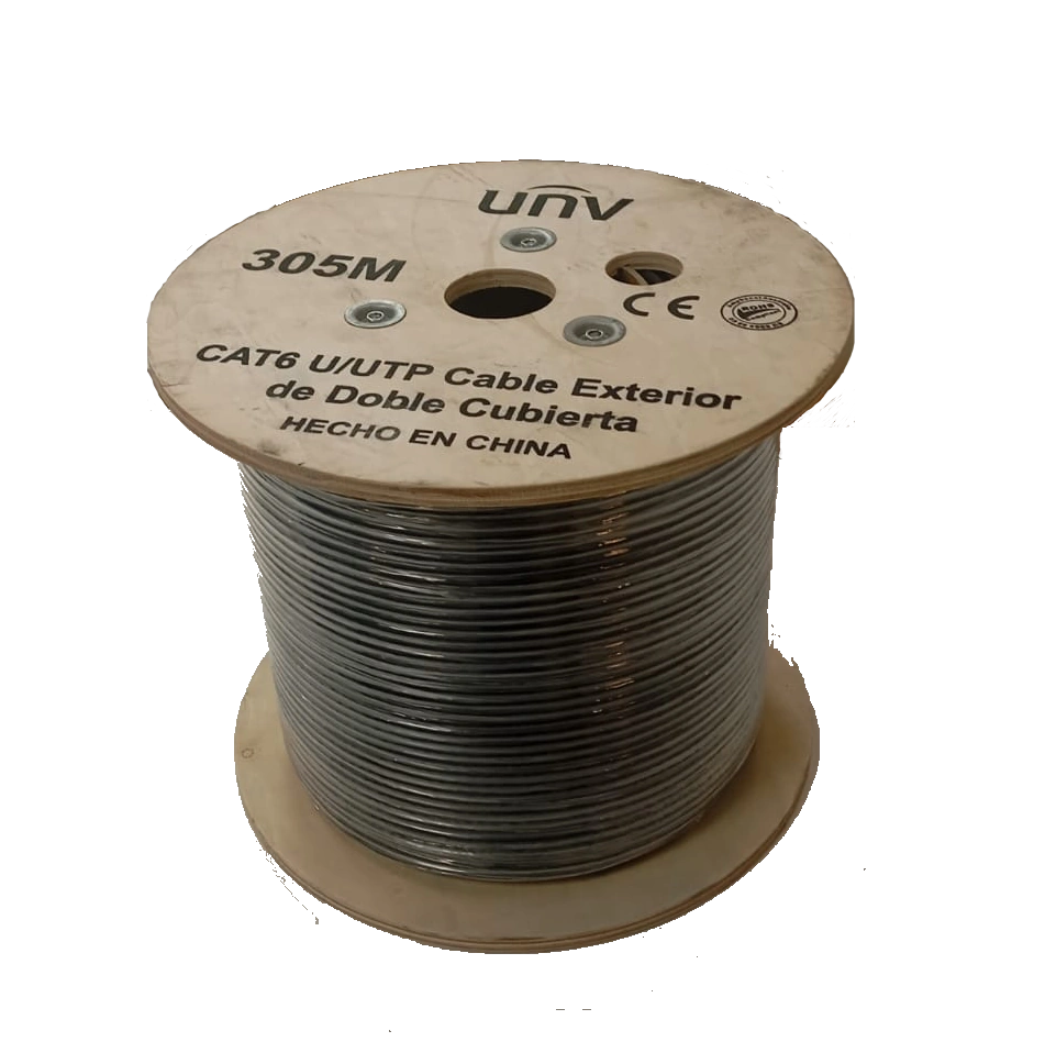 Cable UTP Cat 6 Exterior doble vaina 100% Cobre - 24AWG- ISO/IEC 11801 - TIA/EIA 568. Caja 305M (CAB-LC3110B-E_IN)