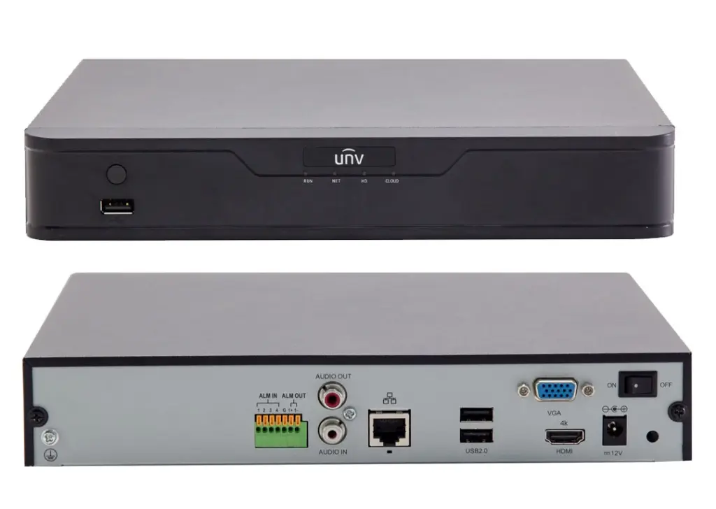 NVR 16 Ch Uniview 8MP Onvif/RTSP Ultra H265 4K i/o Alarma iA avanzada (NVR301-16E)