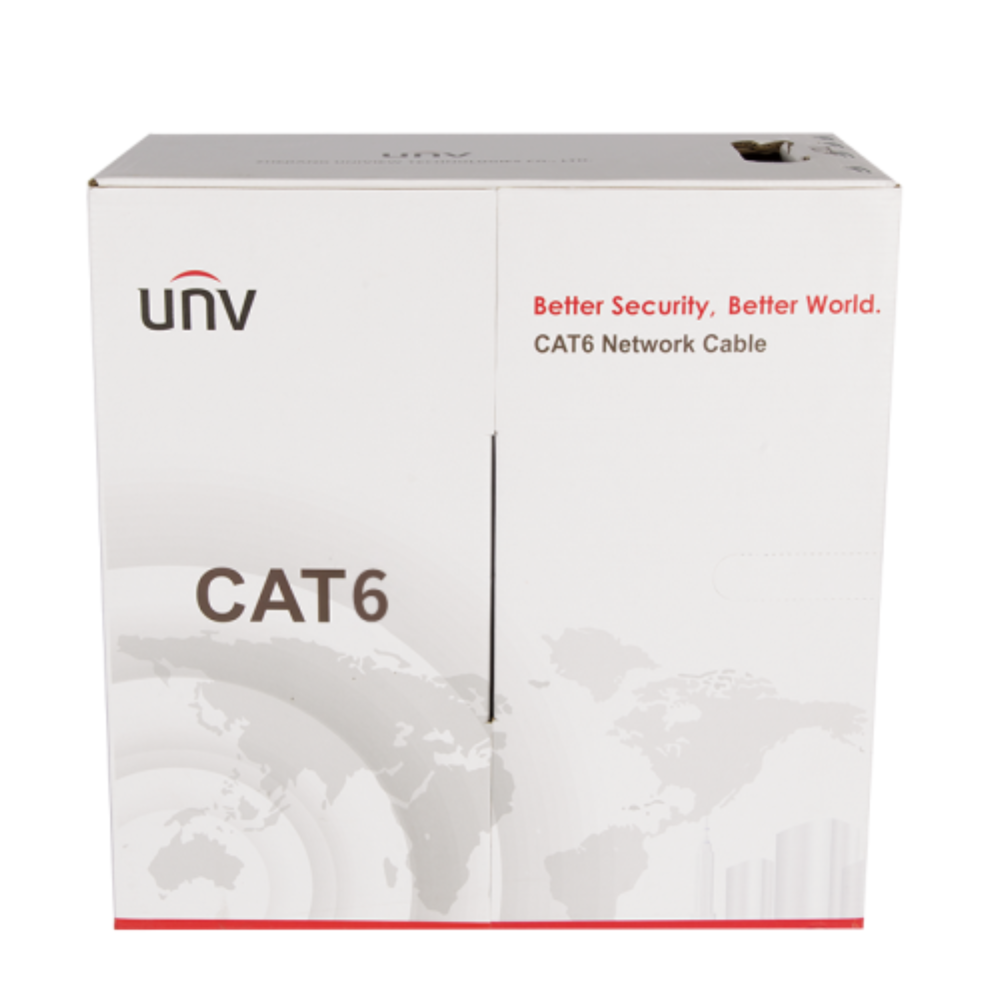 Cable de Red Uniview Cat6 UTP 0.57mm 100% Cobre - 305m (CAB-LC3100A-IN)